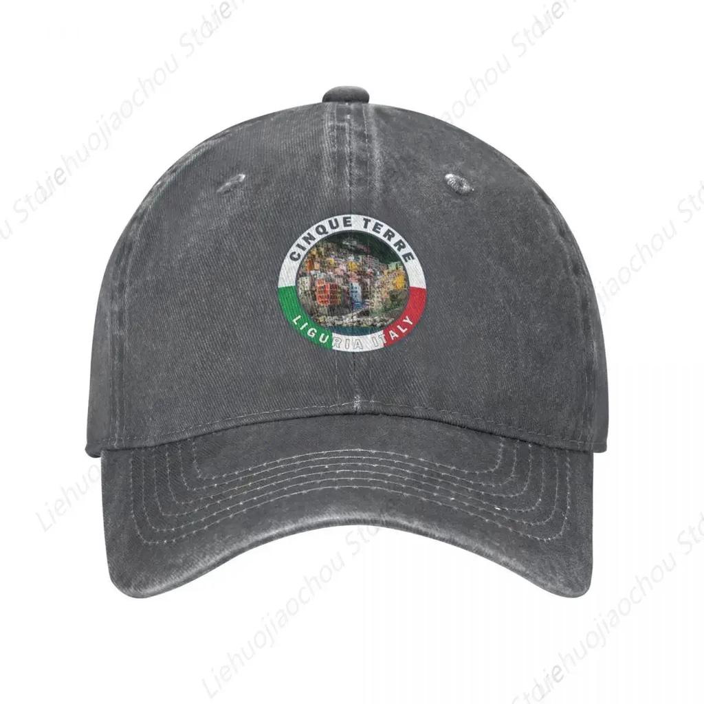 Cinque Terre Italy Liguria Badge Baseball Cap Visor Military Cap Unisex Unisexs Hat WomenS