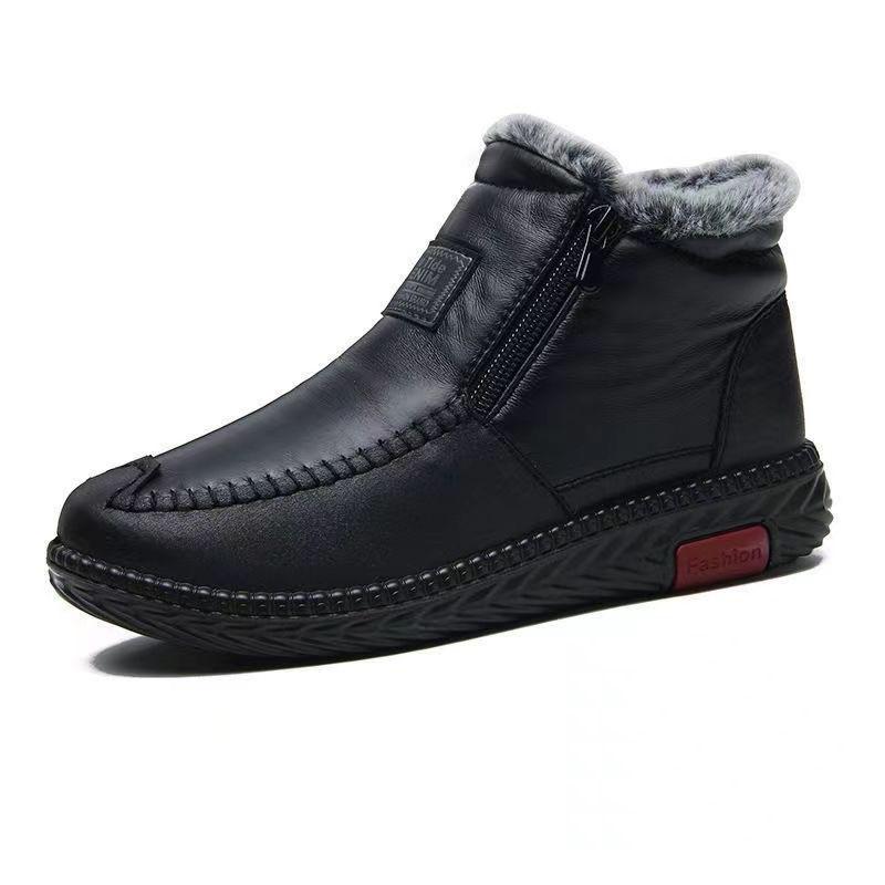 Women's Cotton Boots 2025 Winter New Fashionable and Warm Cotton Shoes with Added Fleece, Outdoor Anti Slip Snow Boots