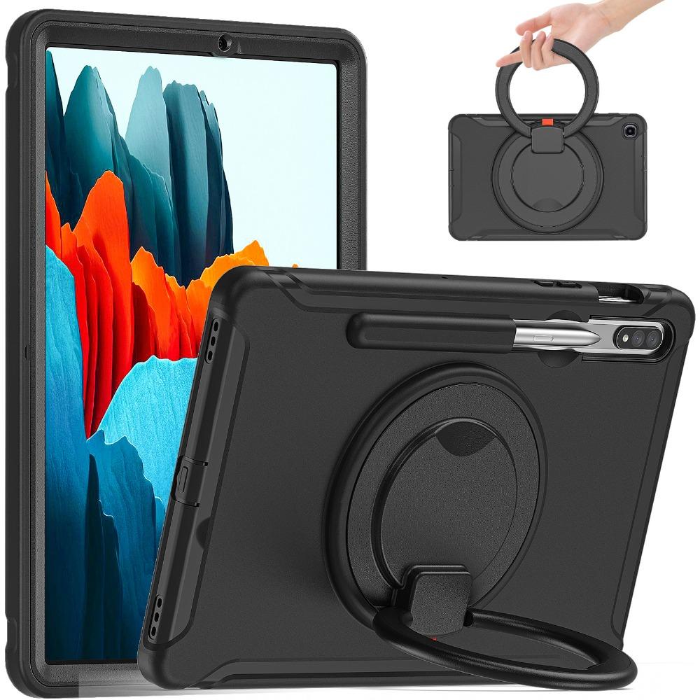 

Shockproof Case for Samsung Tab S7 S8 S9 Plus with S Pen Holder A7 A8 Handheld S10 Ultra Stand Cover Tab A9 чёрный