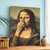 Mona Lisa Bathroom Art Humor Whimsical Home Decor Bathroom Wall Painting Decoration for Home Room Apartment Vacation Party