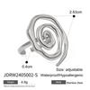 Stainless Steel Exaggerated Zirconia Ring, High-end and Retro Finger Ring, Titanium Steel Hand Accessory