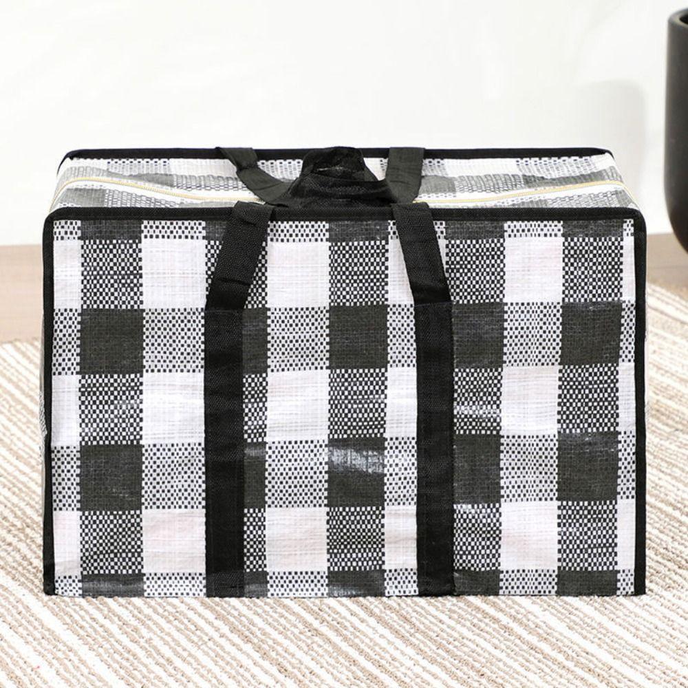 Large Capacity Moving Package Bag Black Luggage Packing Bag Quilt Clothes Storage Bag  Home
