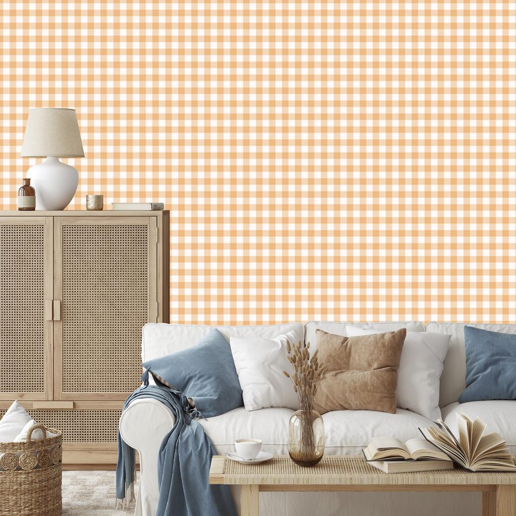 Wallpaper Fabric Pattern Cream and White, Fine Detail 50x1000
