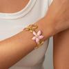 Wide Opening Bangles Gold Color Vintage Cuff Creative Flower  Bracelet  Jewelry