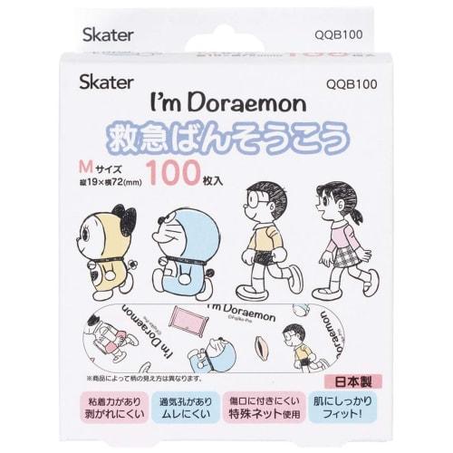 Skater Emergency Bandage M Size Increased 100 Pieces Bandage I'm Doraemon Sanrio Made in Japan QQB100-A