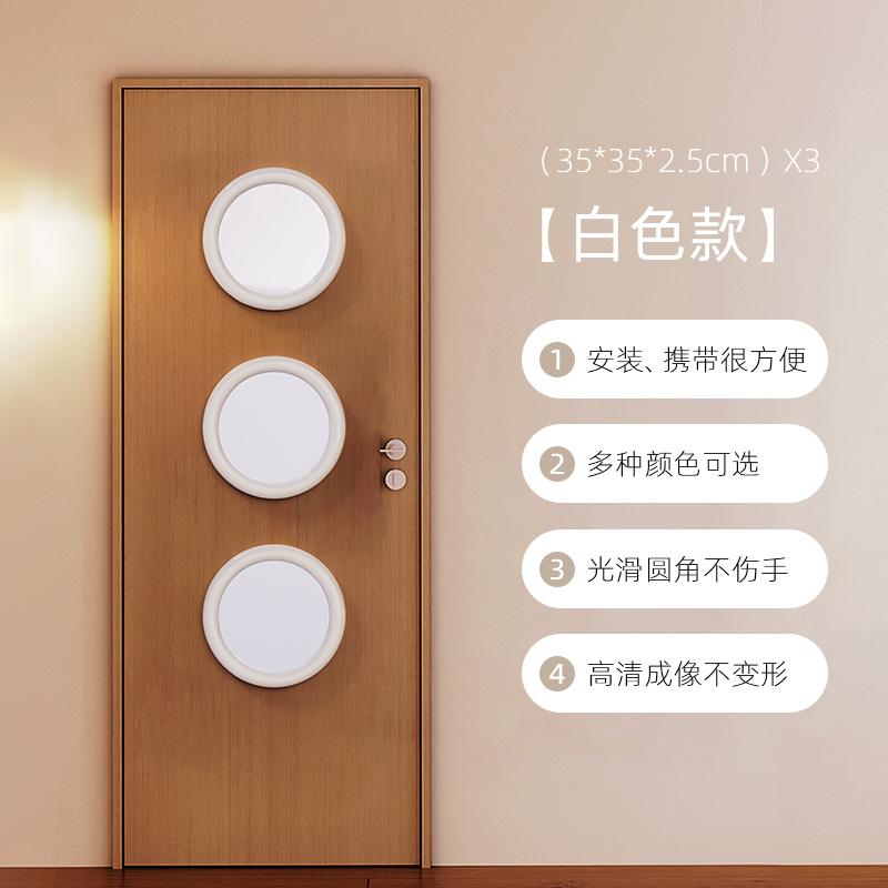 3PCS Round Decorative Mirror Wall Decoration Living Room Wall Pendant Mirror Desktop Round Cosmetic Mirror Home Decoration