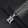Hip Hop Letter Pendant Zircon Necklace Popular Instagram Personalized Accessory Niche Design Men's and Women's Pendant Necklace