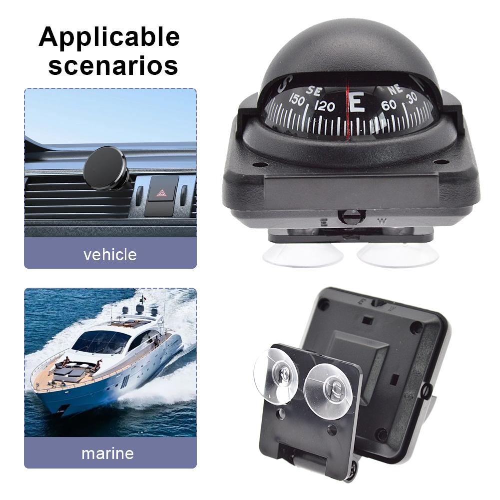 Navigation Magnetic Compass Multi-function Digital Marine Voyager Car Dashboard Compass for Car Watercraft Boat Caravan Truck