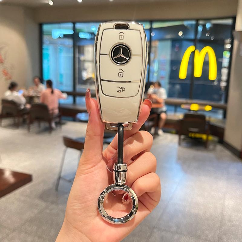 Alloy Style Car Key Case Cover Shell Fob Key Case Waterproof For Mercedes Benz C260L A200L E200L E300L GLC260L Auto Accessories CD2