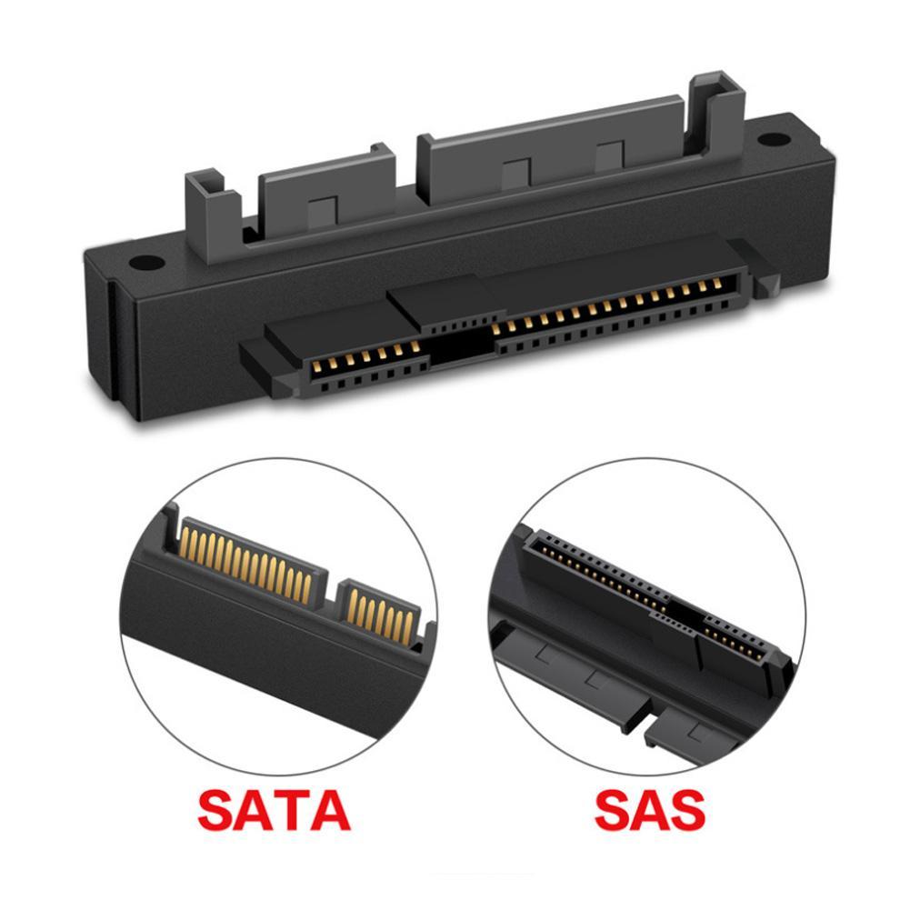 5Gbps SFF 8482 SAS to SATA 180 Degree Angle Adapter Converter Straight Head Portable Durable SATA Hard Disk Drive Raid Adapter