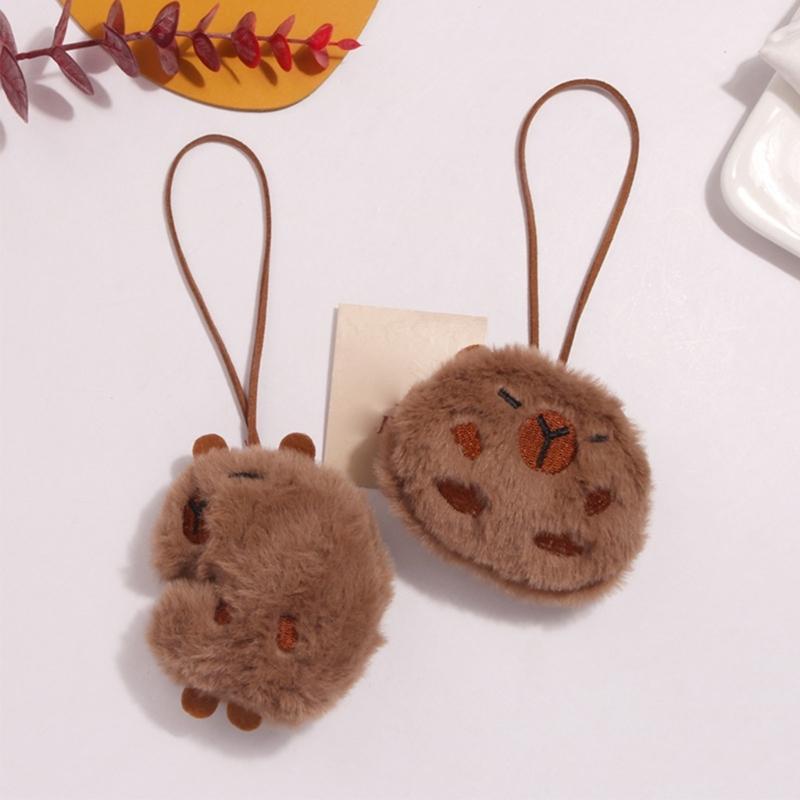 Cute Capybara Toy Keychain Charm Adorable Backpack Pendant Soft and Delicate Handmade Name Ornament for Bags Keychains