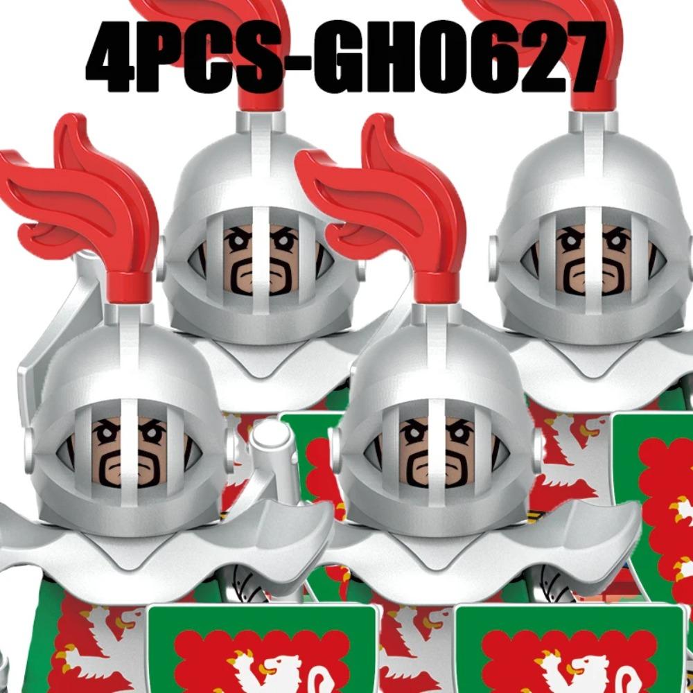 Medieval Military Europe King Soldier Figures Building Blocks Castle Lion Knight Sword Infantry Weapon Warrior Bricks Toys Gifts