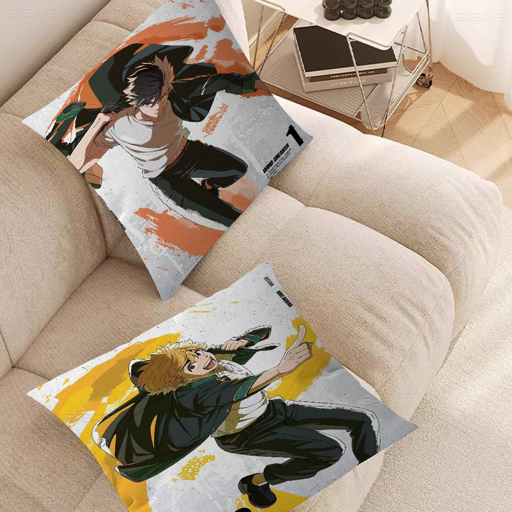 Japanese Anime Wind Breaker Cushion Cover Pillow Cover Decor Pillowcase Printed Cushion Case For Couch
