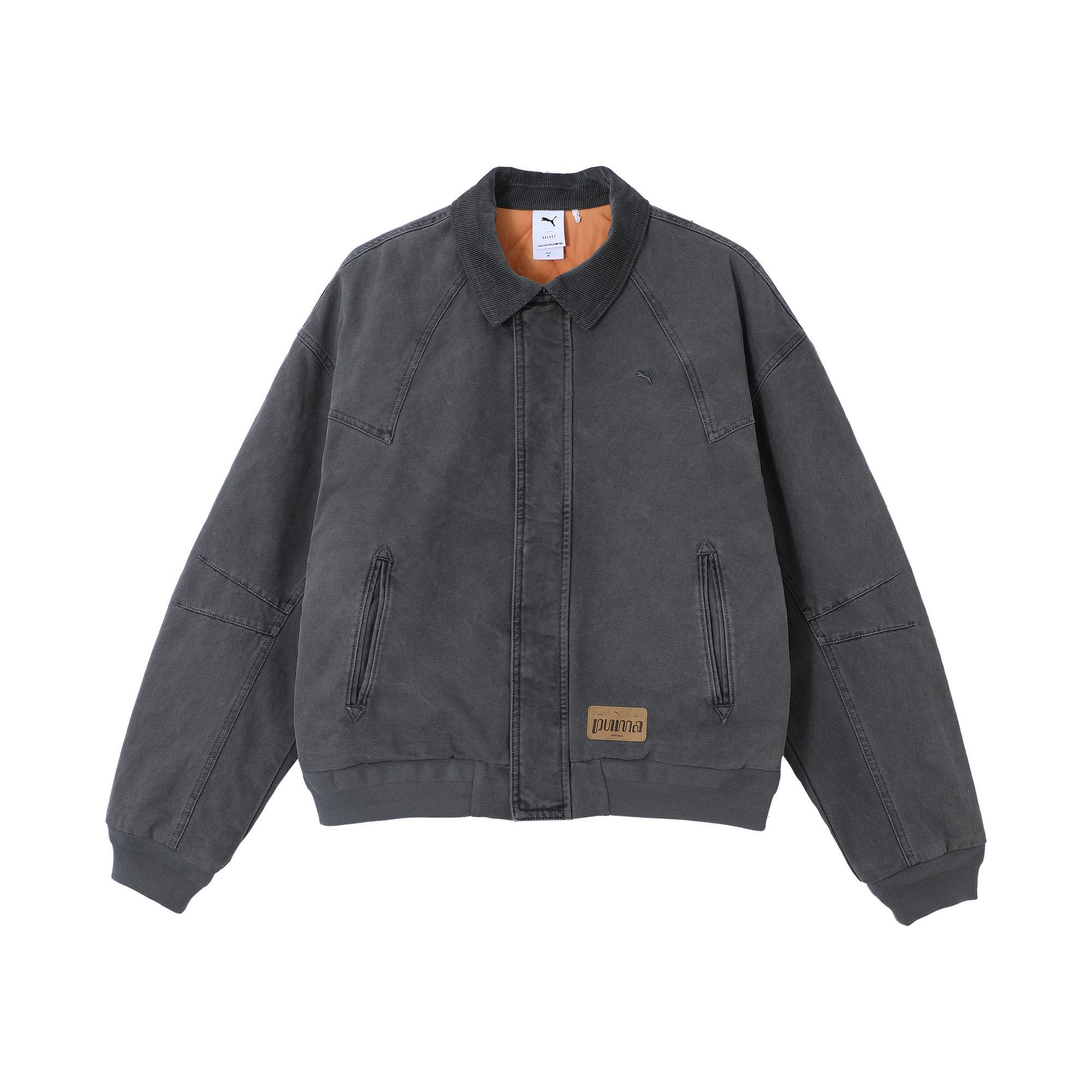PUMA Unisex Washed Canvas Chore Jacket Grey 629601-91 XS