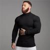 Autumn Winter Turtleneck Men's Thin Sweaters Casual Solid Warm Slim Fit Sweaters Men Pullover Bottoming Shirt