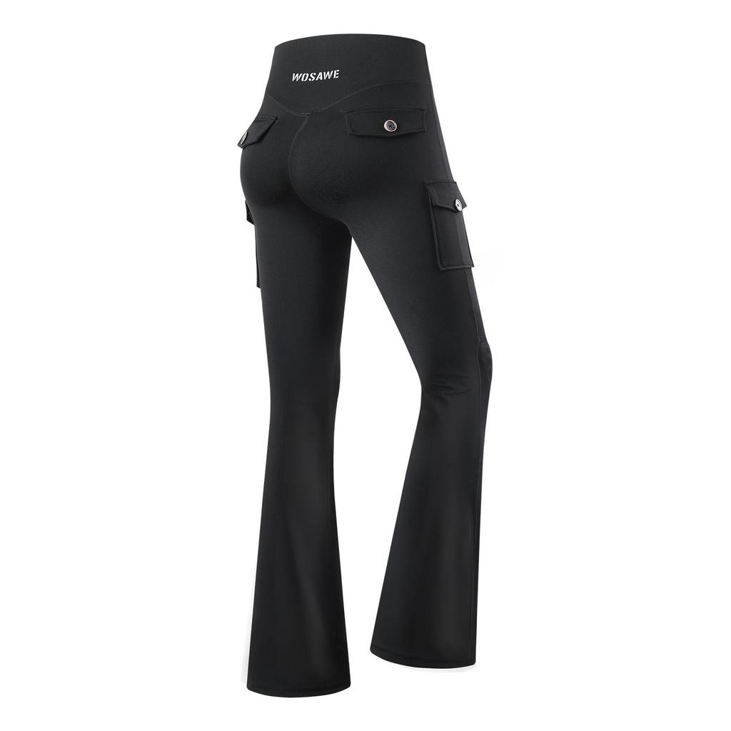 WOSAWE Women's CE-Certified Motorcycle Riding Pants High-Waisted Slim-Fit Athletic Flared Riding Tights