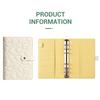 3D Heart Pattern A6 Loose-Leaf Notebook with PU Cover