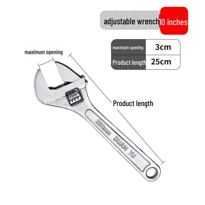 8" Adjustable Universal Wrench Tool, Multifunctional with 10" & 12" Options, Large Open End Wrench