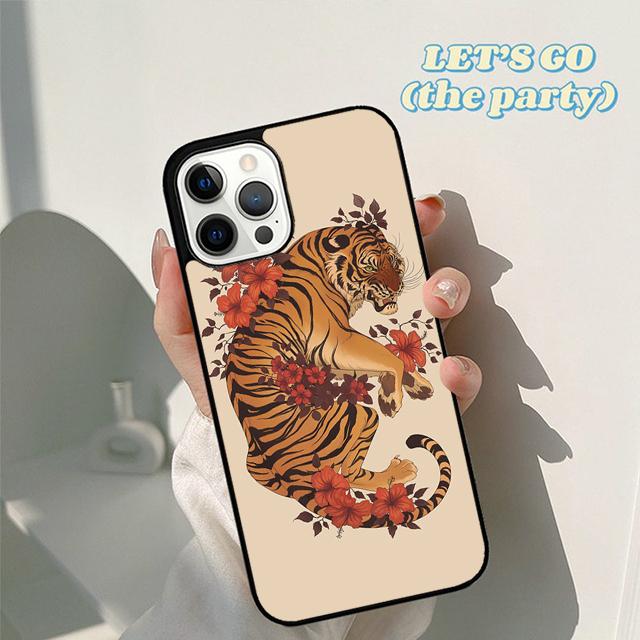 Autumu Japanese ukiyo e Art Panther Tiger Phone Case Cover for iPhone 16 15 12 mini 11 13 14 Pro Max SE2020 6 7 8 Plus Coque