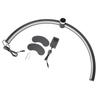 Half Moon Desk Lamp 27 Inch 40W 3000 to 6000K Dimmable Half Moon Nail Light with LED Clock Display for Lash Extension Skincare