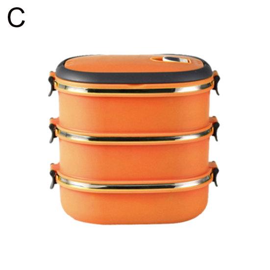 1/2/3 Layer Rectangle Stainless Steel Thermal Lunch Box Food Storage Container
