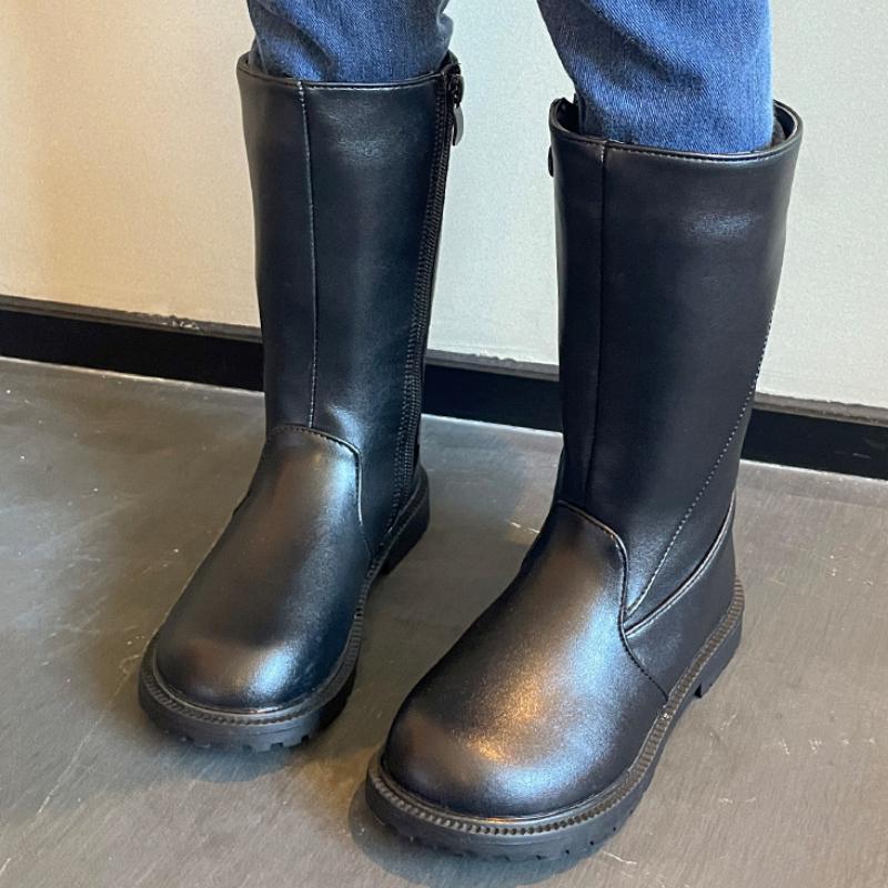 

Осенние и зимние новые детские высокие сапоги, бархатная хлопковая обувь для девочек, удобные высокие сапоги для детей среднего и старшего возраста 35