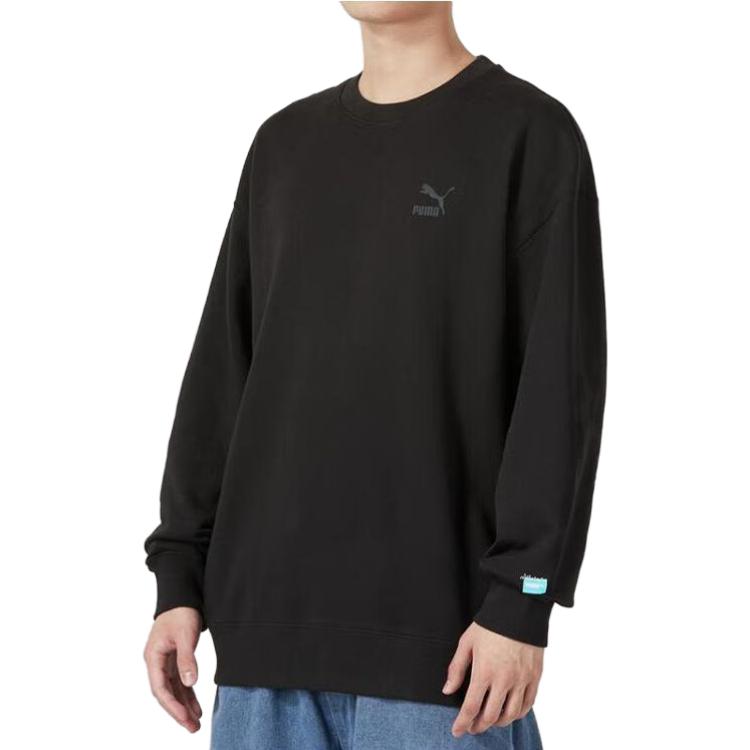 PUMA Sweatshirts Men's Black Crew Neck Moderate Other 624941-01