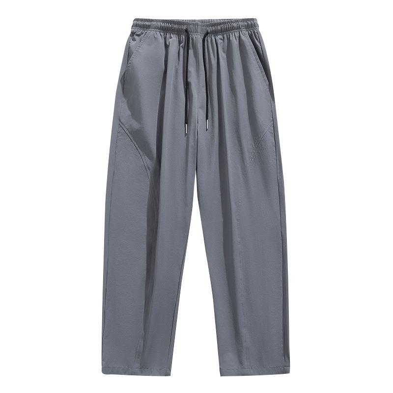 Ice Silk Pants Men's Summer Cool Quick-drying Straight Casual Pants Men's Youth Loose Breathable Thin Sports Trousers