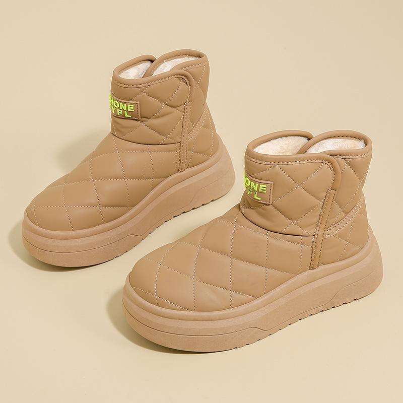 Fleece High-top Snow Boots Women's Winter New Student Warm Casual Shoes Cotton Shoes J8