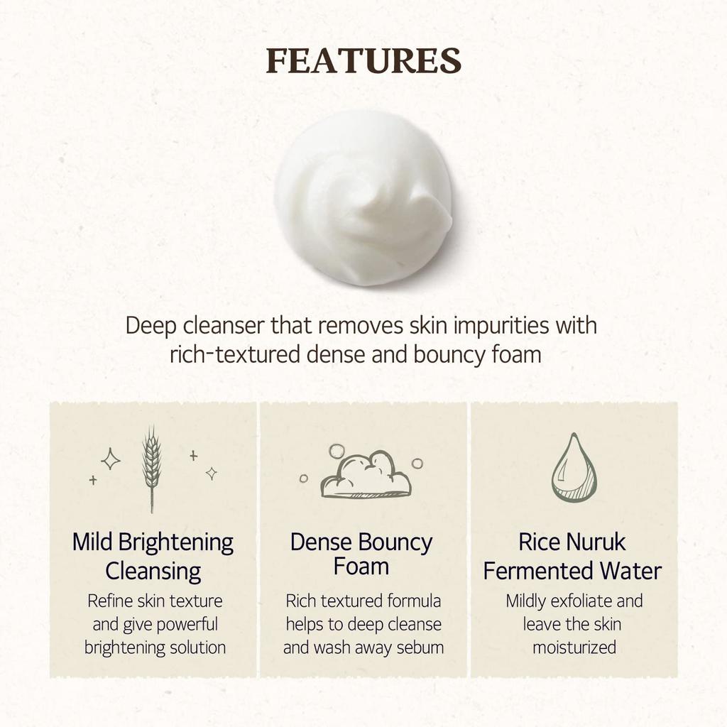 SKINFOOD Rice Daily Brightening Scrub Foam 150ml