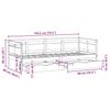 Daybed with Drawers White 90 X 190 Cm Pine Wood