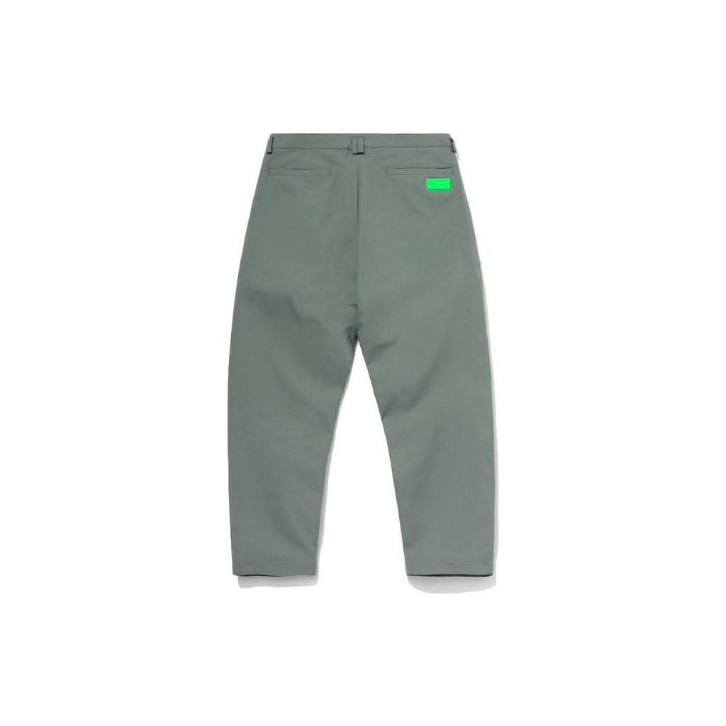 Li Ning Sports Fashion Serie Einfarbig Knopf Gerade Locker Lässige Hose Herren Unterteile Grün AKQP003-1