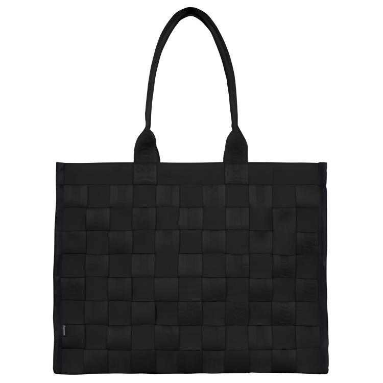 Nova Bolsa Tote Jacquard Supreme, Bolsa de Compras, Bolsa de Mão Regular Unissex Preta SUP-SS24-531