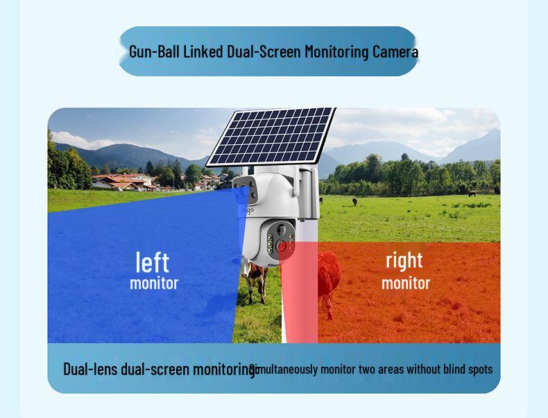 Solar-Powered HD Outdoor Camera with 360° Night Vision and Waterproof, No Power or Network Needed