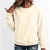 Damen Übergröße Pullover Sweatshirt Lockerer Schnitt Rundhalsausschnitt Farbe Lässiges Oberteil für den Alltag