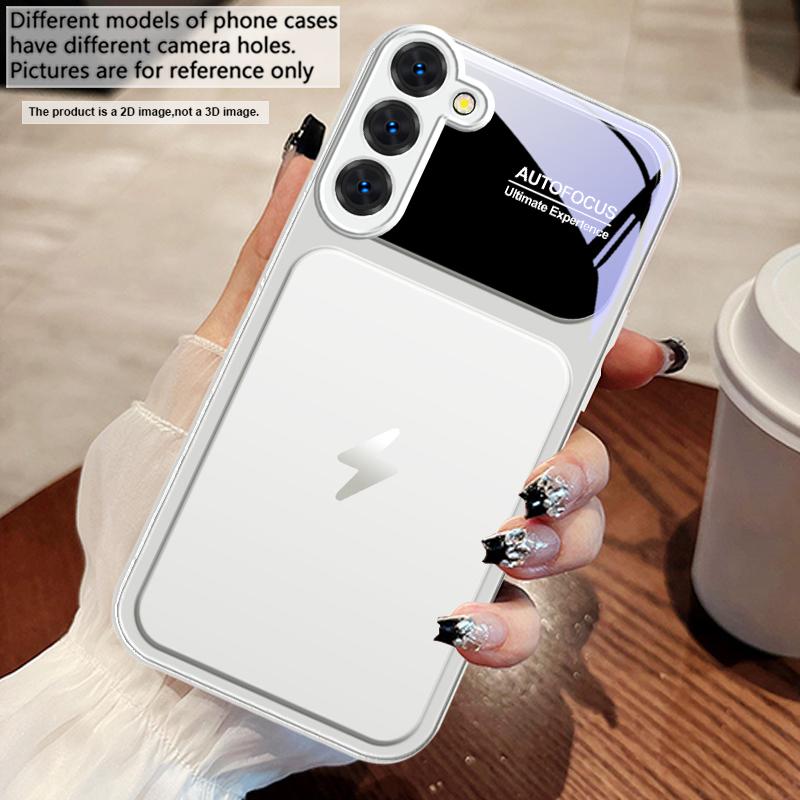 Gray background lightning For Samsung S25 S25 Edge S25Ultra S8 9 S10 20 U ltra S21 Pro 22 Plus S23 FE S24 Ultra Glass Phone Case