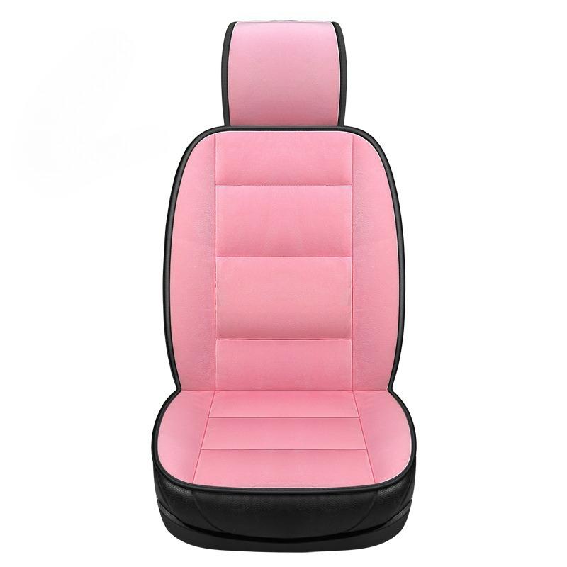 Coussin de Siège Auto d'Hiver Coton Duveteux Épaissi Peluche Courte Chaud Coussin de Siège Coussin de Canapé de Bureau Une Pièce avec Support Lombaire