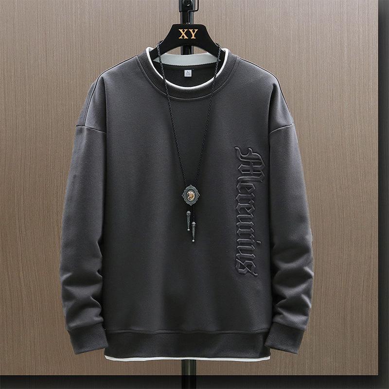 Sweat-shirt à col rond en deux pièces pour homme, nouveau modèle printemps-automne-hiver, Zhongshan, haut à manches longues