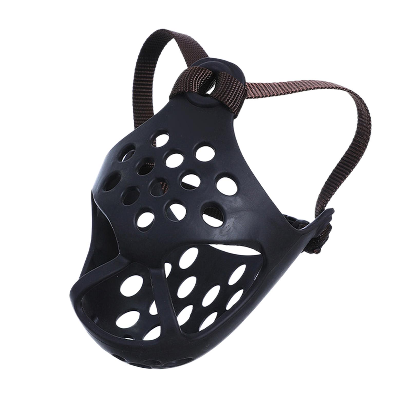 

Dog Muzzle for Short Snout Dogs Breathable Holes Prevent Biting Chewing Small чорний