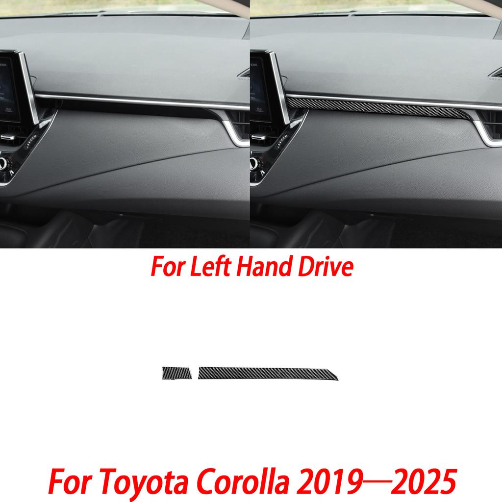 For Toyota Corolla E210 -2024 Glover Box Handle Copilot Strip Headlight Switch Door Inner Handle Panel Carbon Fiber Sticker