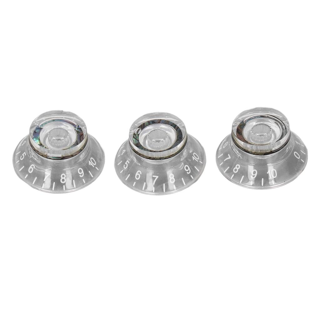 3PCS Guitar Potentiometer Control Knob Acrylic 6mm Inner Diameter 360 Degrees  Rotation Guitar Speed Control Knob
