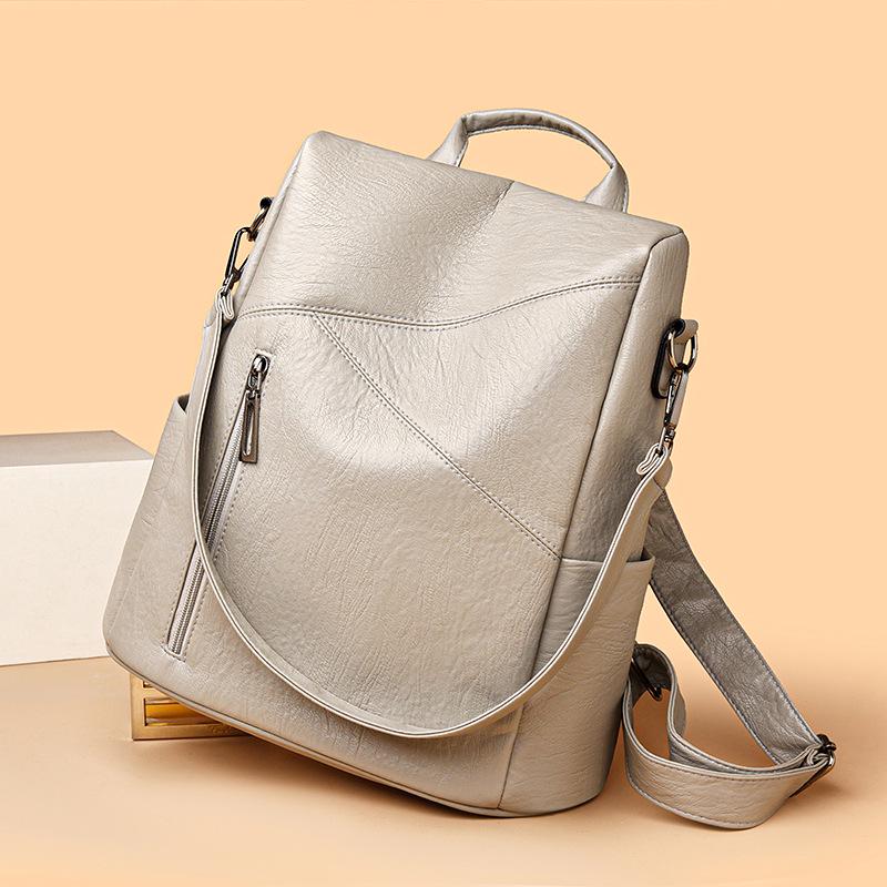 Women's Anti-theft Double Shoulder Bag - 2026 Fashionable Multi-functional PU Backpack