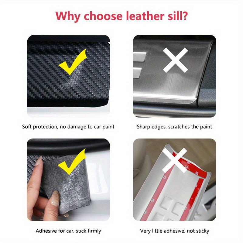 Car Rear Bumper Protective Sticker, Carbon Fiber Material, Scratch-resistant and Dirt-resistant Decorative Strip, Car Modification Parts.