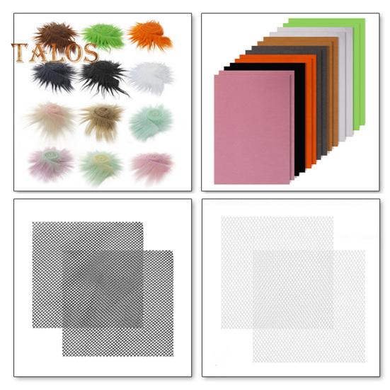 6-teiliges Katzenmasken-Set, DIY-Handbemalung, leere Katzenmaske mit Fellaugen, Netzfilzplatte, pelziges Tier, Therian-Maskenzubehör für Karneval, Cosplay