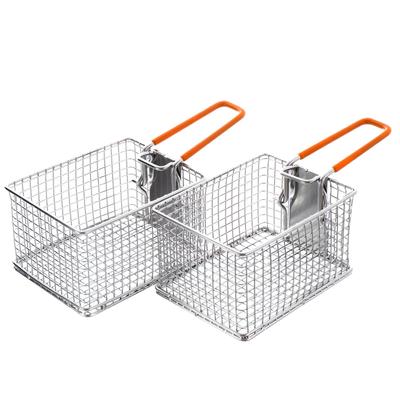 MiliCamp Mestin Perfect Colander Fryer Fried Chicken Basket Drainer Colander Stainless Steel Oil Drainer Solo Camp Tempura Deep Fryer of (Mini (Set
