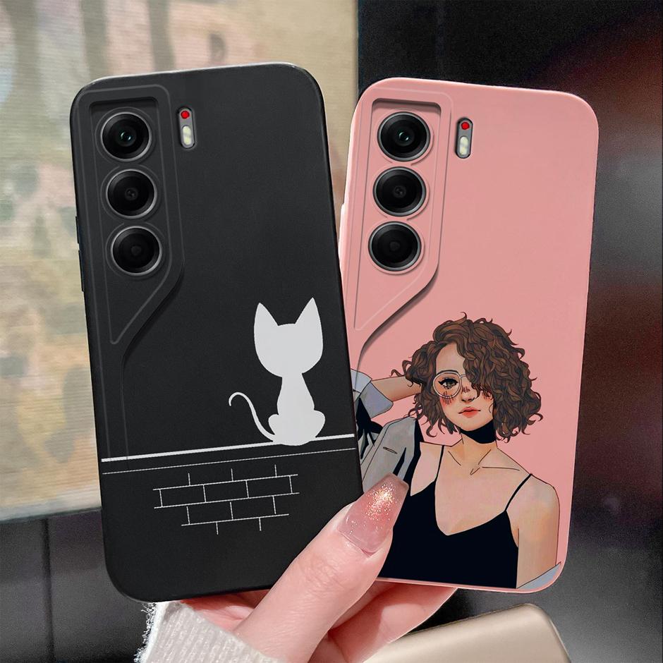 For Tecno Camon 40 Pro 4G 5G Case Cute Sweet Girls Cat Soft Silicone Protective Back Cover For TecnoCamon40 40Pro Fundas Bumper