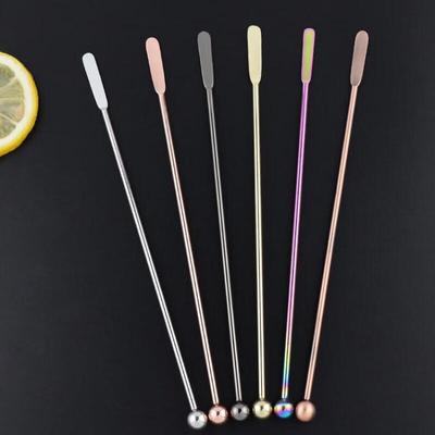 Stainless Steel Ball-End Cocktail Stirrers