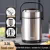 Winter Stainless Steel Insulated Multi-layer Lunch Box - Portable, Large Capacity, Keeps Food Hot for 24 Hours, Perfect for Home or Office.