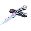 Folding Pocket Knife Portable Stainless Steel Fruit Knife with Non-slip Handle Outdoor Survival Hunting Camping Household Tools