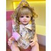 BZDOLL 55 CM Full Silicone Body Reborn Baby Blonde Hair Girl 22 Inch Realistic Doll Toy Princess Toddler Bebe